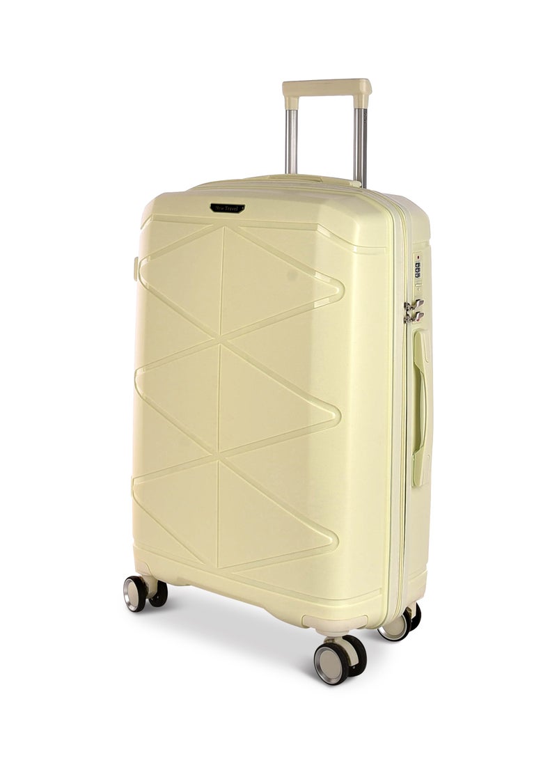 NEW TRAVEL - New Travel Luggage Set, Polypropylene (PP) Material, Trolley Travel Bag with Carry On Cabin and Checked In Sizes, Combination Lock and 4 Doubel Wheels, Size 20/24/28, PP04/3P - Image 1