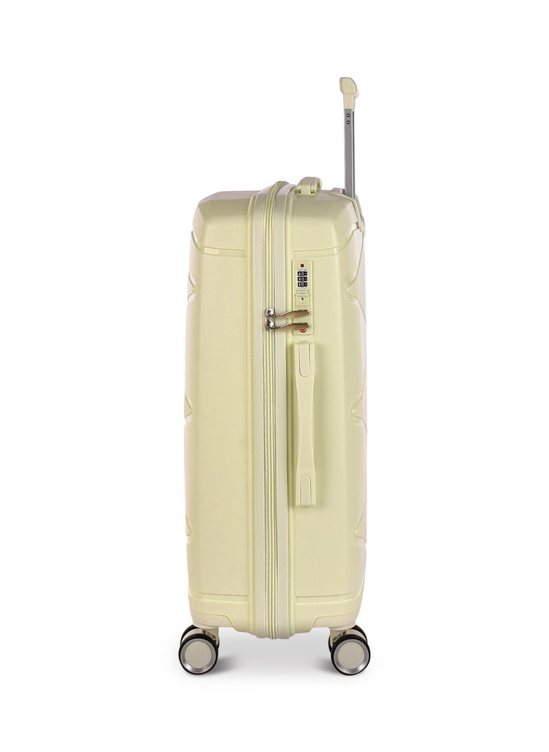 NEW TRAVEL - New Travel Luggage Set, Polypropylene (PP) Material, Trolley Travel Bag with Carry On Cabin and Checked In Sizes, Combination Lock and 4 Doubel Wheels, Size 20/24/28, PP04/3P - Image 1