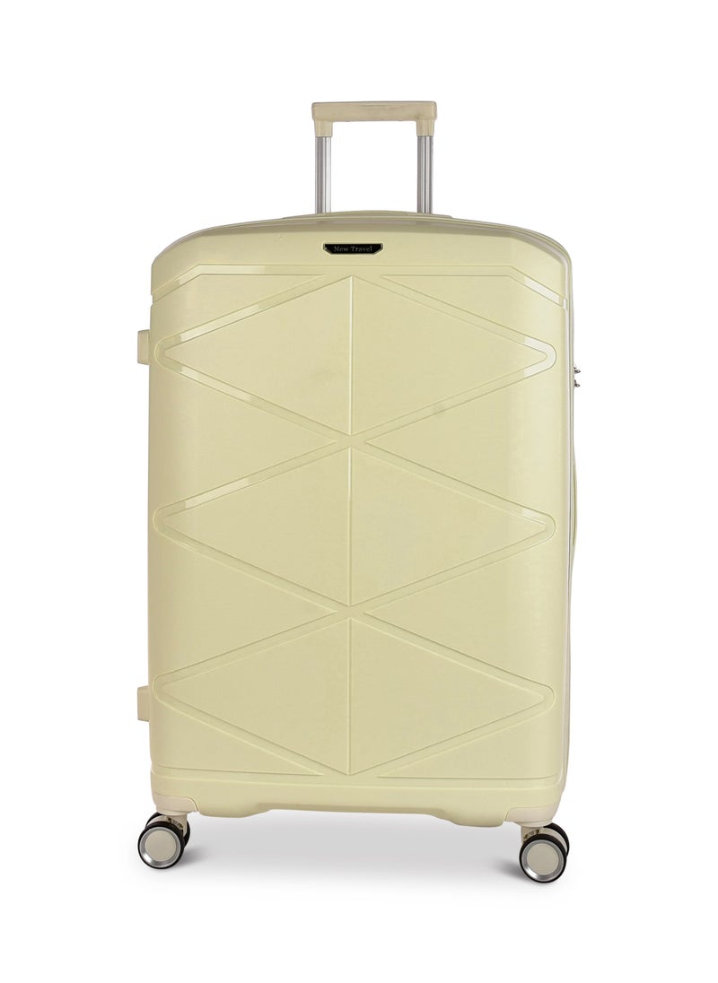 NEW TRAVEL - New Travel Luggage Set, Polypropylene (PP) Material, Trolley Travel Bag with Carry On Cabin and Checked In Sizes, Combination Lock and 4 Doubel Wheels, Size 20/24/28, PP04/3P - Image 1