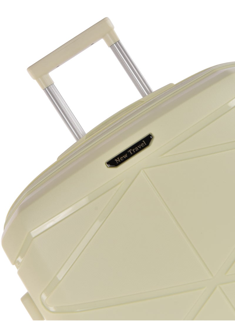 NEW TRAVEL - New Travel Luggage Set, Polypropylene (PP) Material, Trolley Travel Bag with Carry On Cabin and Checked In Sizes, Combination Lock and 4 Doubel Wheels, Size 20/24/28, PP04/3P - Image 1