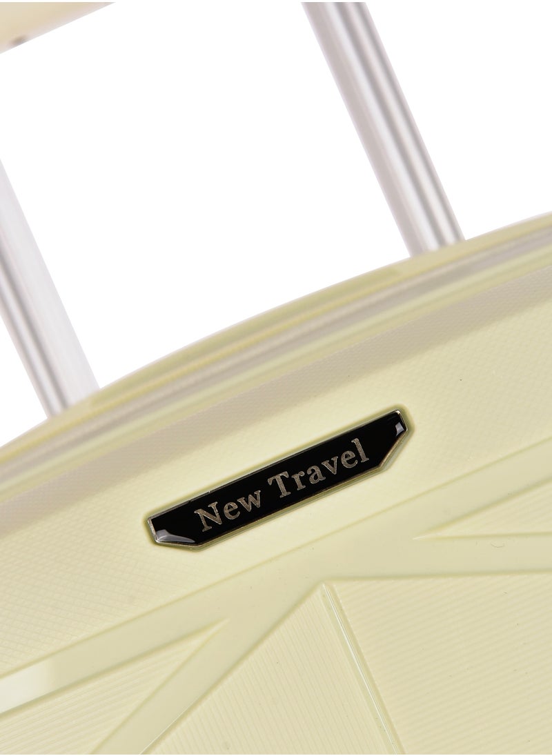 NEW TRAVEL - New Travel Luggage Set, Polypropylene (PP) Material, Trolley Travel Bag with Carry On Cabin and Checked In Sizes, Combination Lock and 4 Doubel Wheels, Size 20/24/28, PP04/3P - Image 1