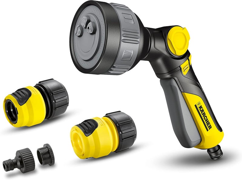 Kärcher Karcher - Multifunction Srpay Gun Set, Spray Gun with 2 universal connectors (one with aqua-stop) and tap adaptor with reducer. - Image 1
