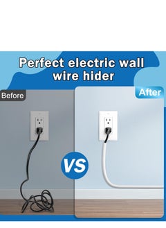 Peachjoy Wall Cord Hider Self-Adhesive Wire Cover Raceway Cable Management Kit for Walls Flexible PVC Cable Concealer Cord Cover Floor Cable Protector for Home Office Floor Wall 3M  - Image 3