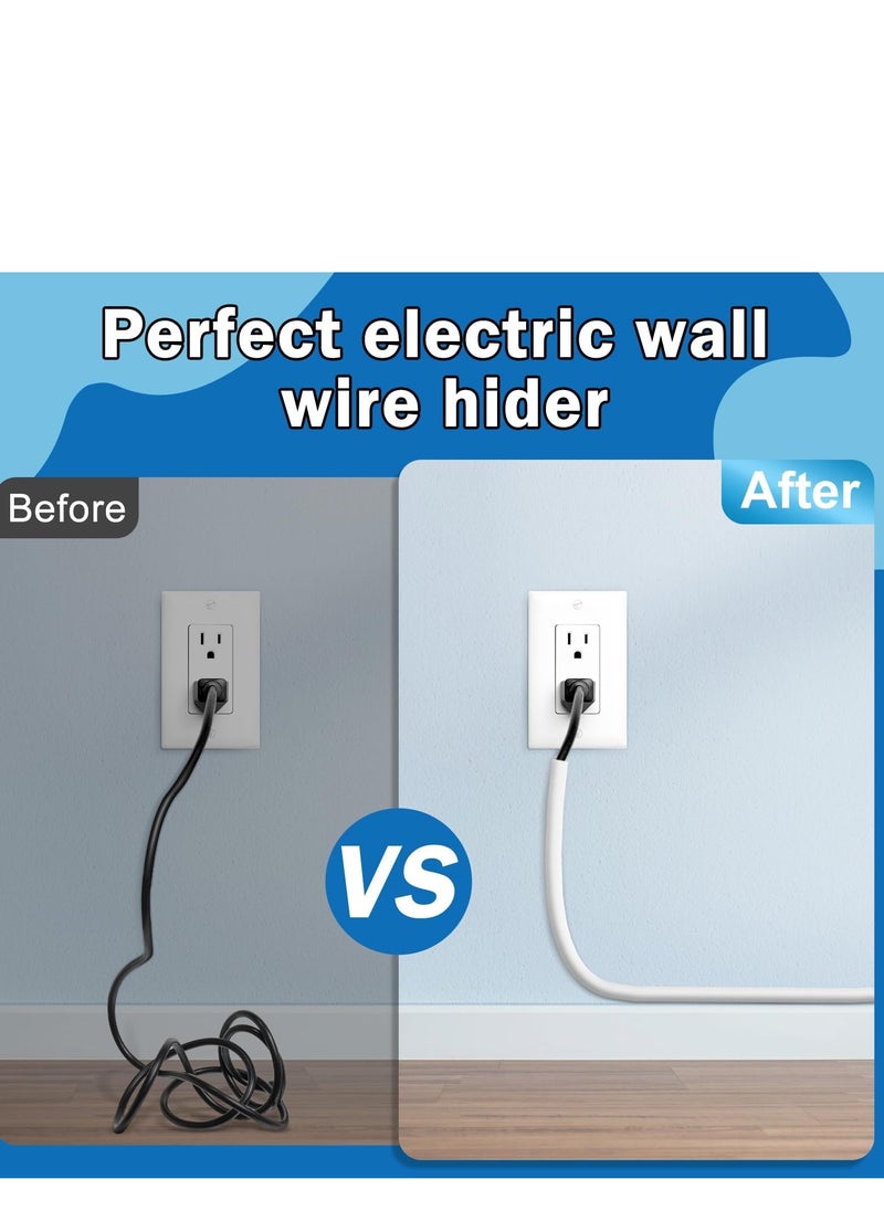 Peachjoy Wall Cord Hider Self-Adhesive Wire Cover Raceway Cable Management Kit for Walls Flexible PVC Cable Concealer Cord Cover Floor Cable Protector for Home Office Floor Wall 3M  - Image 3