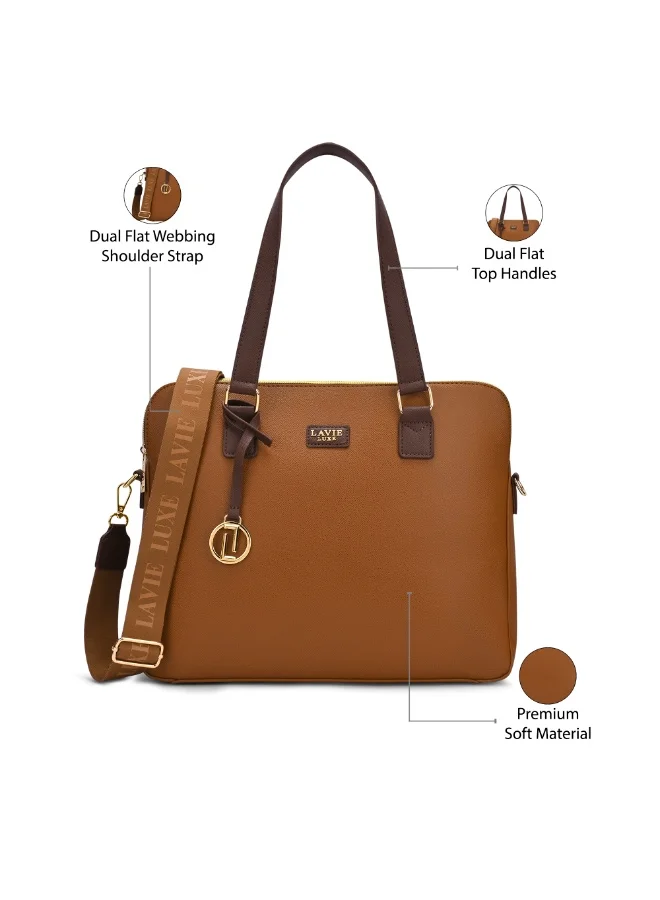 Lavie Luxe Women's Mento25 Laptop Bag (Tan)