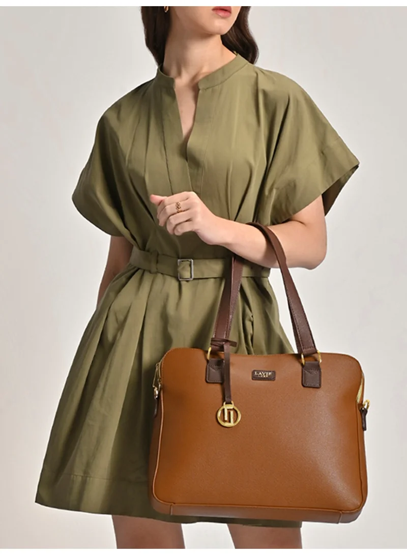 Luxe Women's Mento25 Laptop Bag (Tan)