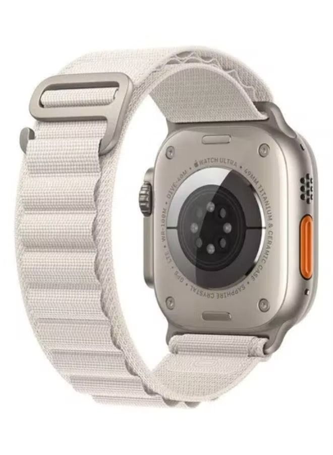 إيف حلقة جبال الألب متوافقة مع سوار ساعة أبل 42 ملم 44 ملم 45 ملم 49 ملم بديل للنساء والرجال ، حزام منزلق من البوليستر المنسوج المضفر على شكل حرف G من أجل iWatch Ultra Series SE 8/7/6/5/4/3/2/8 - Image 1