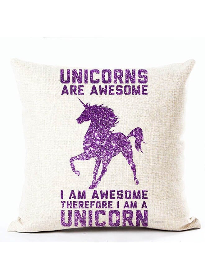 NIBEMINENT Printed Decorative Cushion Cover Multicolour 45x45cm