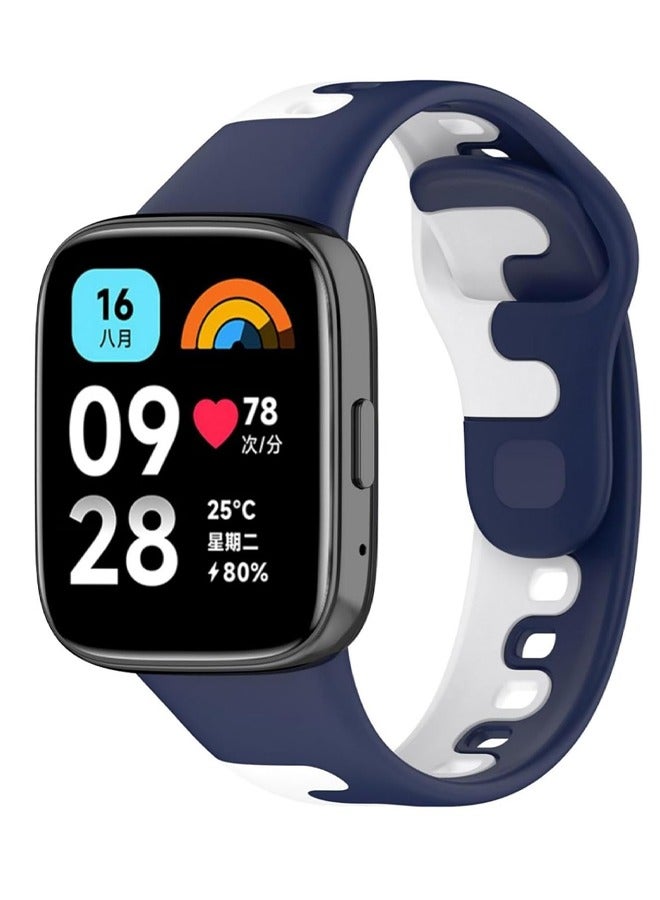 1 Strap for Redmi Watch3 Active Strap Blue and White - Image 1