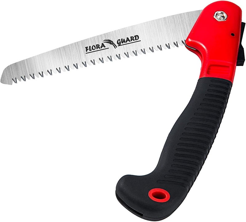FLORA GUARD 7.7-Inch Folding Saw, Pruning Hand Saw with Triple-Cut Razor Teeth for Wood Cutting, Tree Trimming, and Camping - Image 1