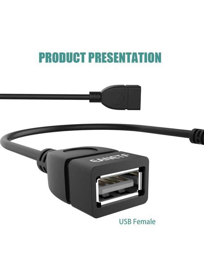 Eanetf USB to Aux Audio Adapter, 3.5mm Male to USB Female Adapter for Playing Music with U-Disk in Your Car,orked only When Your CAR 3.5mm AUX Port Must has Audio decoding Function - 2 Pack - Image 2