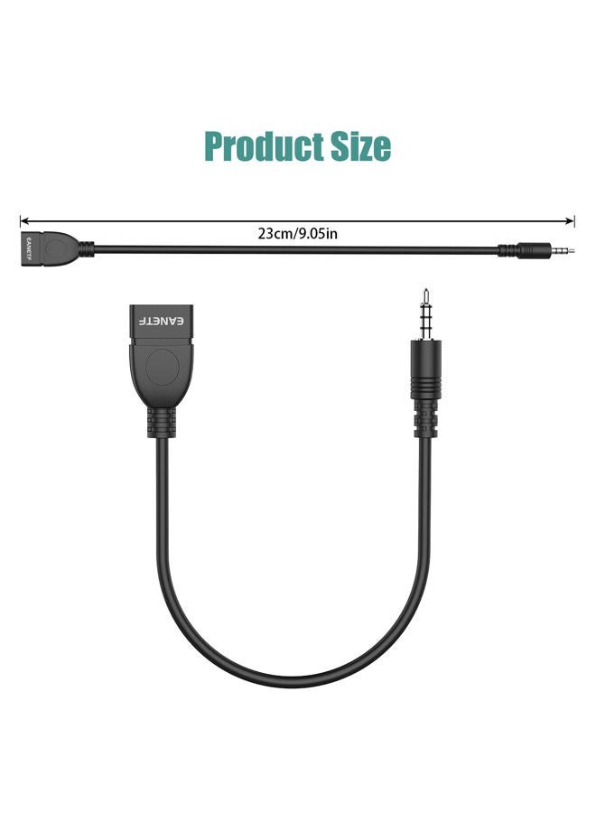 Eanetf USB to Aux Audio Adapter, 3.5mm Male to USB Female Adapter for Playing Music with U-Disk in Your Car,orked only When Your CAR 3.5mm AUX Port Must has Audio decoding Function - 2 Pack - Image 4