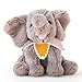 Hopearl Adorable Plush Calf Elephant Toy with Colorful Knitted Bib Floppy Elephish Ultra Xmas Soft Stuffed Animal for Boys Girls Kids Toddlers Gray 9 - Image 2