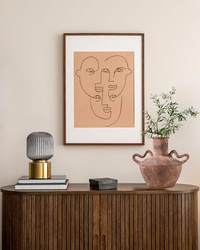 UPWOIGH 9.3in Tall Vintage Handles Terracotta Vase, Rustic Brown Ceramic Pottery Jug with Distressed Black Markings, Mediterranean Farmhouse Table or Mantel Decor, Antique Gift 1Pack - Image 2