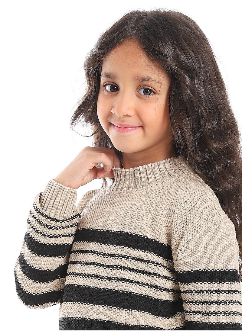Caesar Girls Wool Pullover With Mutlicolour Design  - Image 3