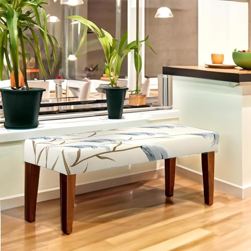 Street27 Polyester Printed High Stretch Bench Seat Cushion Slipcovers Washable Removeable Rectangular Cover Furniture Protector Dining Chair Slipcovers For Living Room,Bedroom,Kitchen(Pattern08) - Image 4