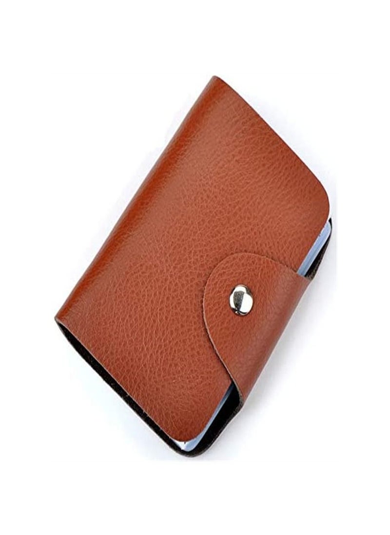 ORiTi - Fashion Business Credit Card Holder Leather Strap Buckle ,Wallet Bag 26  Case - Image 1