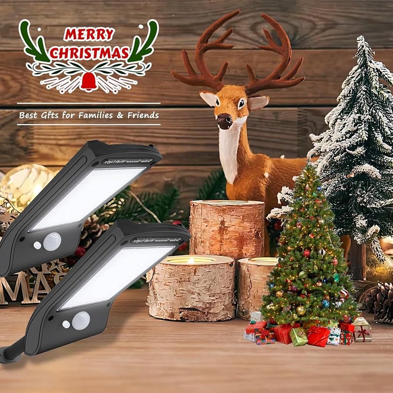 EJEAS Solar Lights Outdoor, 36 LED Solar Powered Security lights Motion Sensor Wall Lights Bright Waterproof Solar Lamp with 180° Adjustable Pole for Outside Wall,Garden,Porch, Eaves ect.(2 Pack) - Image 2