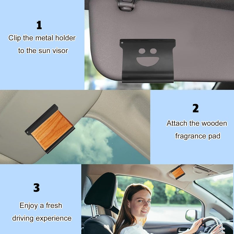 Sinbana Car Air Freshener Visor Clip, Aluminum Alloy Universal Black Car Sun Visor Clip Practical Auto Accessory for Easy Installation (Air Freshener Not Include) - Image 5