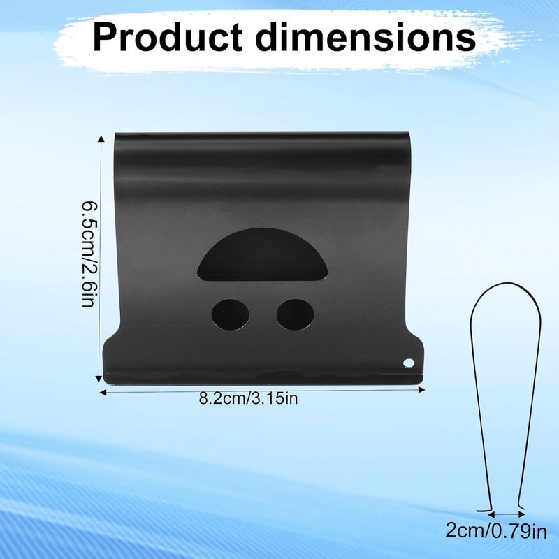 Sinbana Car Air Freshener Visor Clip, Aluminum Alloy Universal Black Car Sun Visor Clip Practical Auto Accessory for Easy Installation (Air Freshener Not Include) - Image 2
