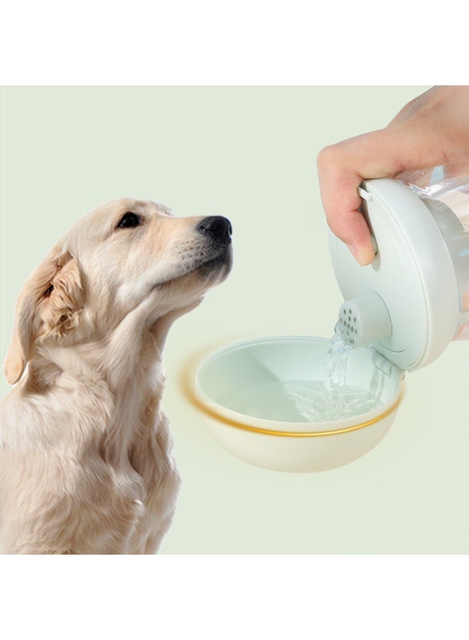 Pet Water Bottle Dog and Cat Easy Drink Feeder Leakproof Hiking Bottle Light Green 300ml - Image 3