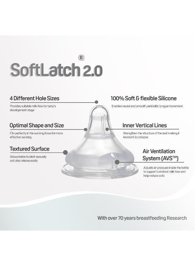 pigeon Softlatch 2.0 Wide Neck Feeding Bottle 240ML | Baby Milk Bottle for 6 Months to 3 Years | BPA-Free,  Anti-Colic,  Nipple Collapse-Resistant | Feeding Bottle for Kids & Toddlers (Blue Hood) - Image 5