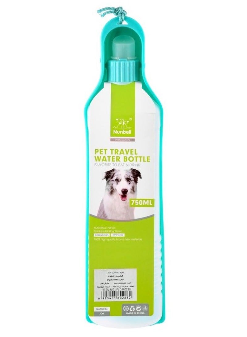 زجاجة مياه بلاستيكية من نونبيل تركواز 750 مل (27x7x7cm)