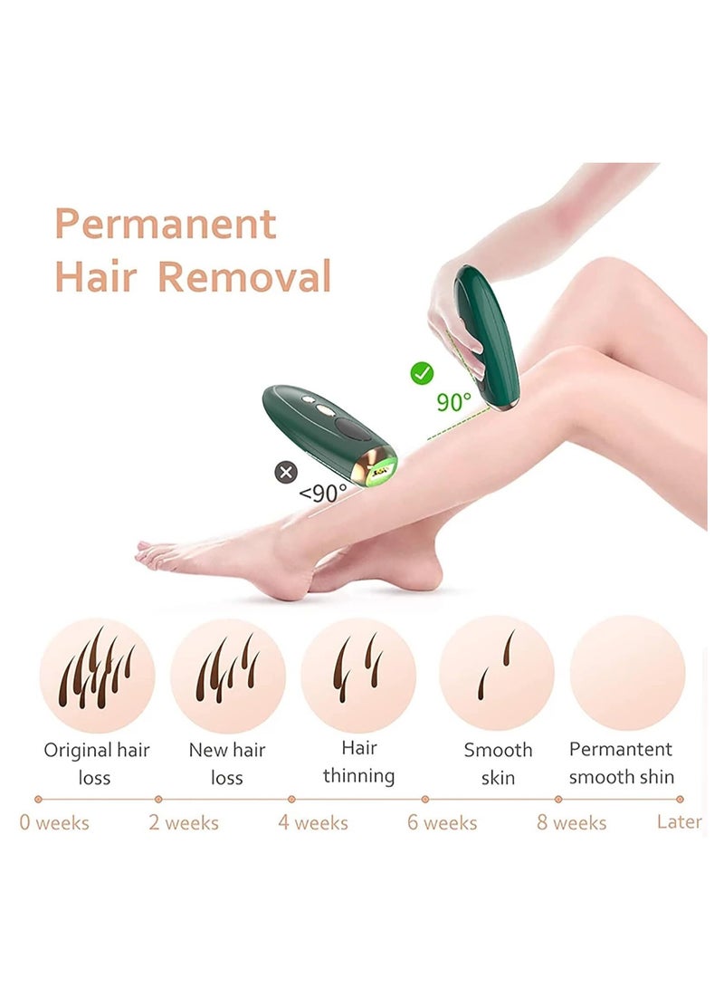 general Laser Hair Removal, 999999 Flashes Painless IPL Hair Removal Device for Women and Men for Epilation Facial Legs Arms Bikini at Home Use, Green  - Image 2