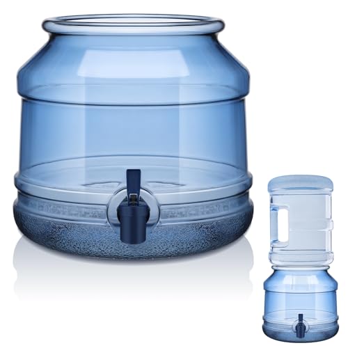 GlikCeil 5 Gallon Water Jug Dispenser Base with Spout for 3 to 5 Gallon Bottle Plastic Water Jug Holder Containers for Stand or CountertopBlue - Image 1