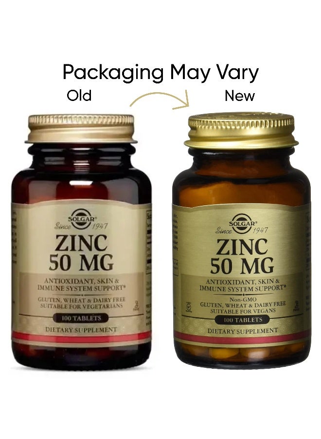 Solgar Zinc 50mg, 100 Tablets Packaging May Vary - Image 4