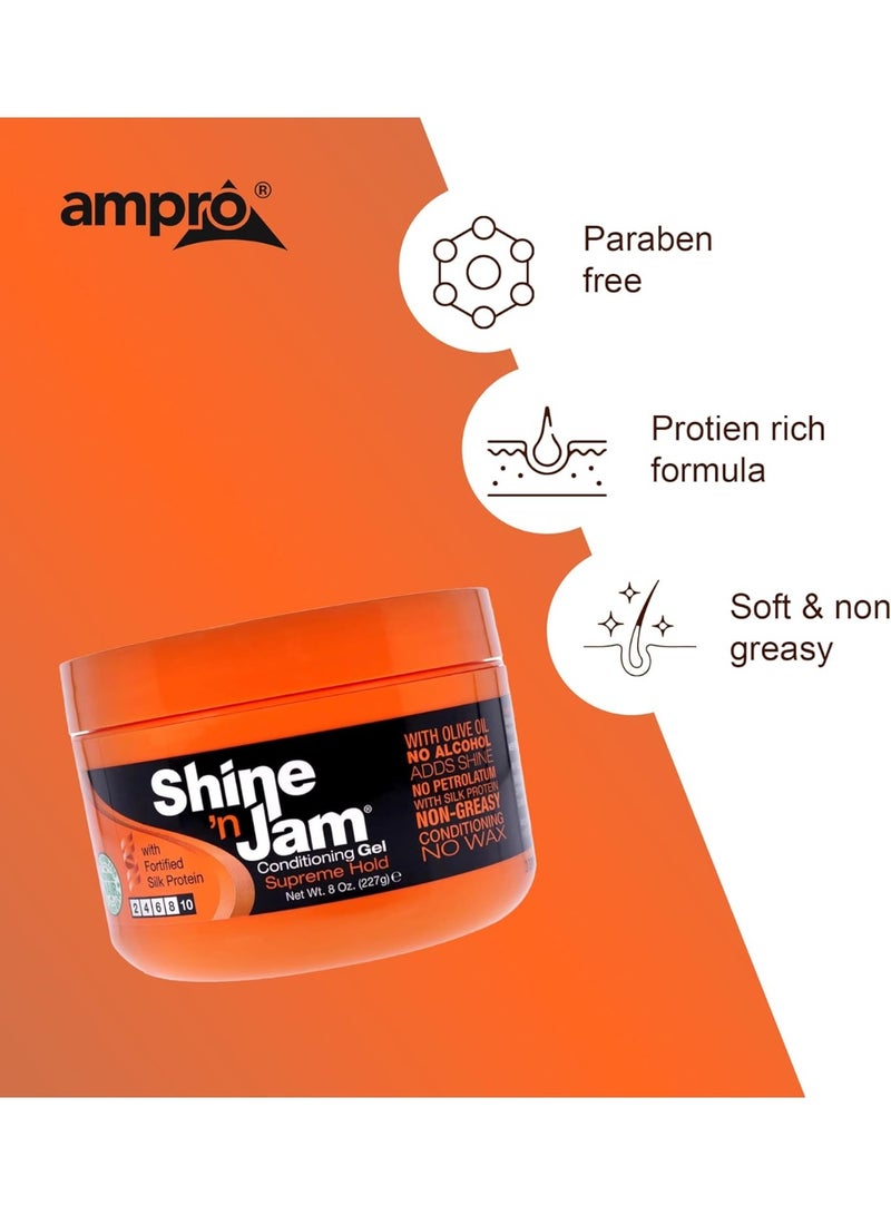 Shine 'n Jam Conditioning Gel | Supreme Hold 227g - Image 2