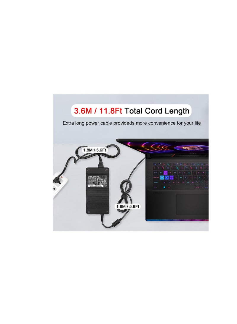 Terabyte 230W Power Cord Charger for MSI Vector GP66 GP66HX GP76 GP76HX MSI Raider GE77 GE76 Titan GT77 Delta ADP-330CB B - Image 3