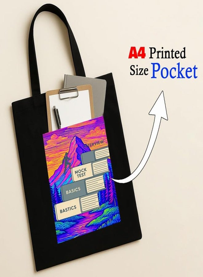 Megrok "One Step Every Day Progress Tote ? 16x14 Inch with A4 Pocket | Zipper Closure, Daily Hustle Bag for Students & Professionals - Image 4
