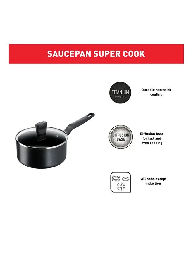 تيفال G6 Non-Stick Super Cook Saucepan With Lid 18 cm