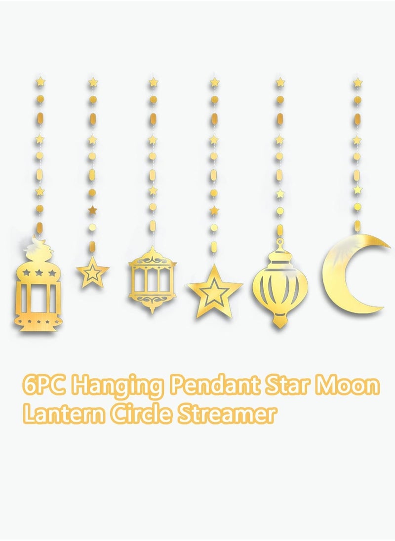 LOOPITYS Ramadan Decorations for Home,Ramadan Hanging Decorations Ramadan Ornaments Moon Star Shape Lantern Party Decor for Home Living Room Bedroom  - Image 3