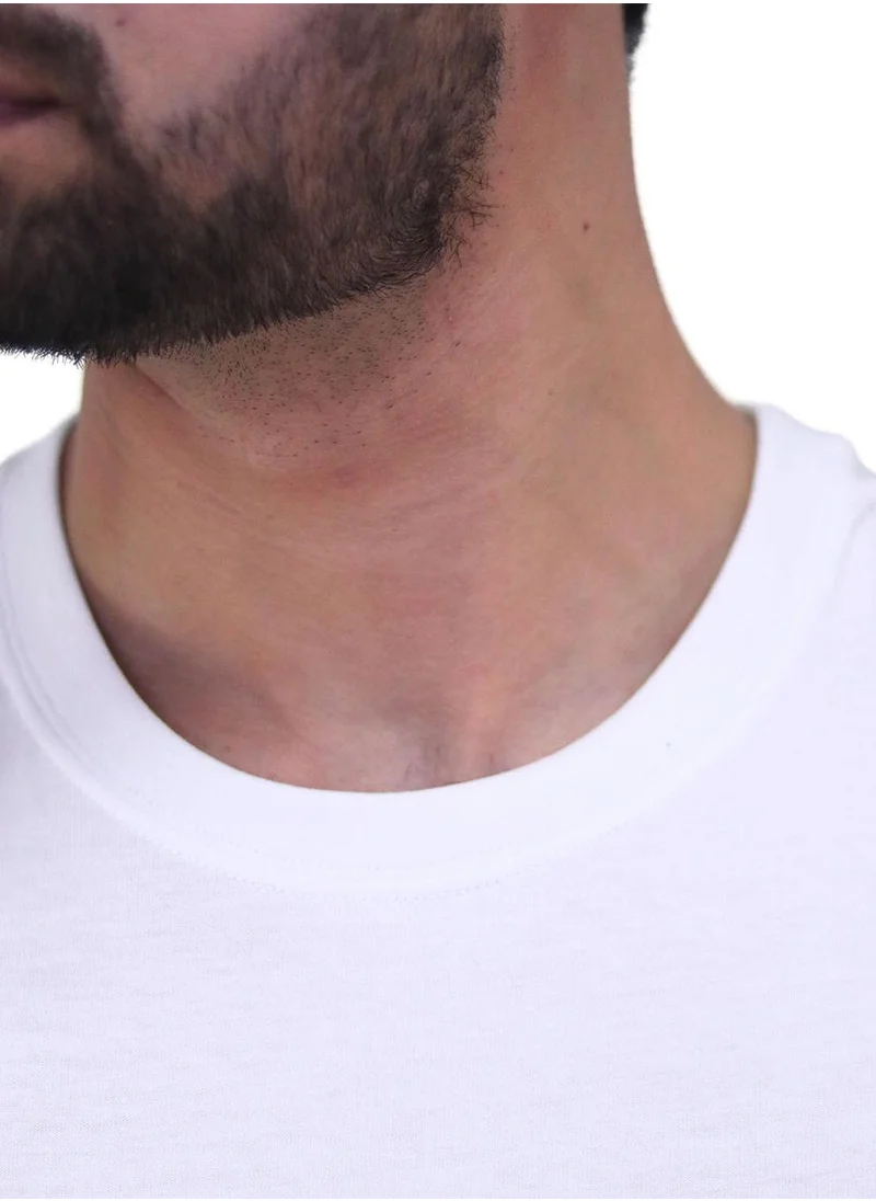 جيوردانو تي شيرت قطن جيرسي مطبوع للرجال (AI TEE)
