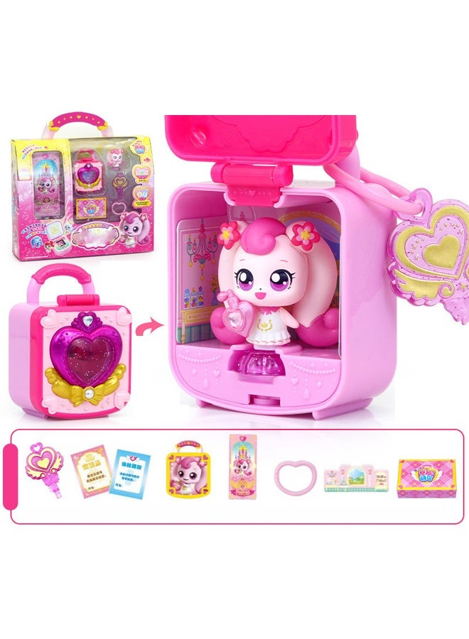 MengkaKey Wonderful Cute Magic Key Doll Mini Dollhouse Set - Adorable Fantasy Toy with 1 Magic Keys, 4 Character Cards & Storage Box - for Imaginative Play, Role-Playing & Collecting - Perfect Gift for Girls Ages 7-14, Birthday Present & Party Favors ﻿ ﻿ - Image 1