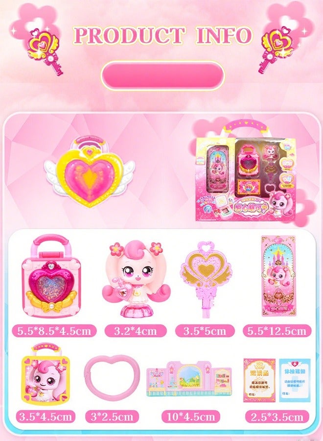 MengkaKey Wonderful Cute Magic Key Doll Mini Dollhouse Set - Adorable Fantasy Toy with 1 Magic Keys, 4 Character Cards & Storage Box - for Imaginative Play, Role-Playing & Collecting - Perfect Gift for Girls Ages 7-14, Birthday Present & Party Favors ﻿ ﻿ - Image 2
