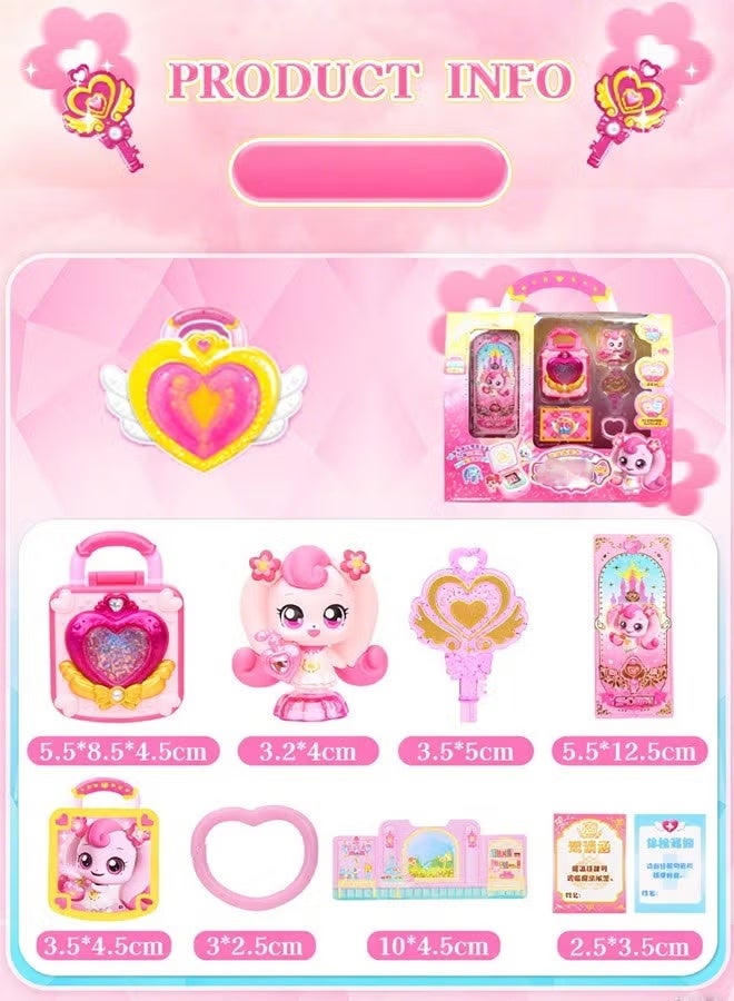 MengkaKey Wonderful Cute Magic Key Doll Mini Dollhouse Set - Adorable Fantasy Toy with 1 Magic Keys, 4 Character Cards & Storage Box - for Imaginative Play, Role-Playing & Collecting - Perfect Gift for Girls Ages 7-14, Birthday Present & Party Favors ﻿ ﻿ - Image 3