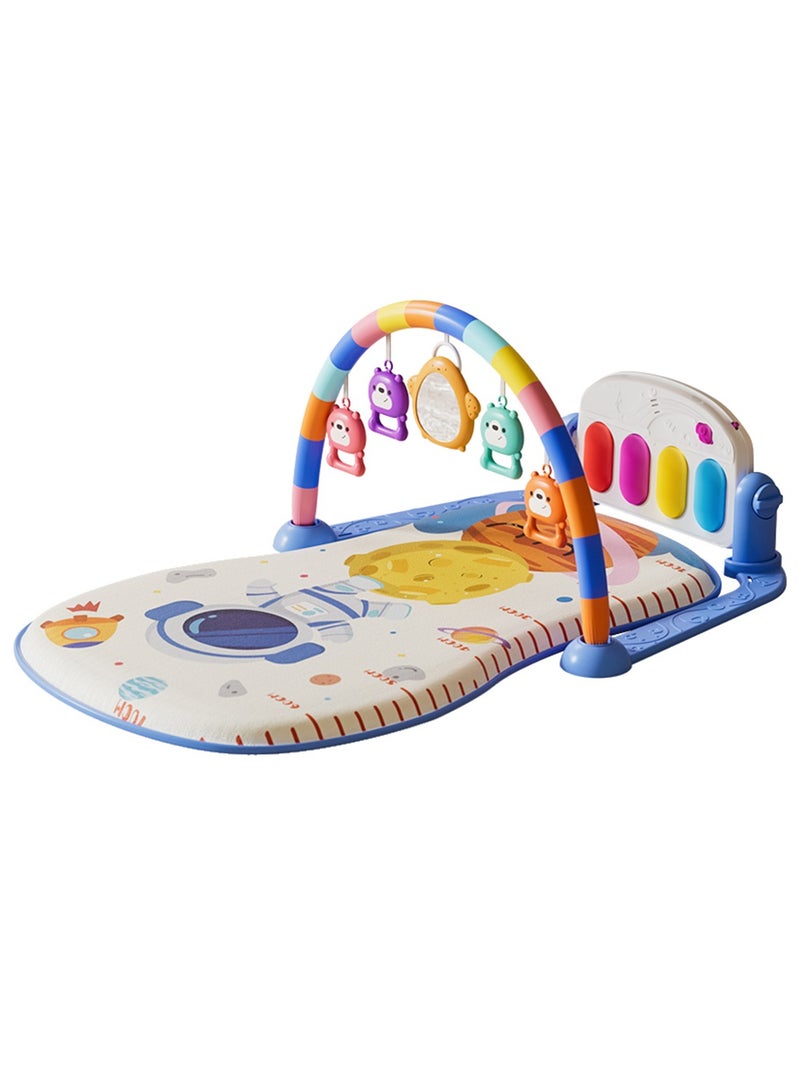 ما بيبي سجادة لعب للأطفال، صالة ألعاب رياضية للأطفال، سجادة أنشطة مرحة على البطن مع 5 ألعاب حسية للأطفال الرضع، موسيقى وأضواء، هدايا للأولاد والبنات للمواليد الجدد - Image 1