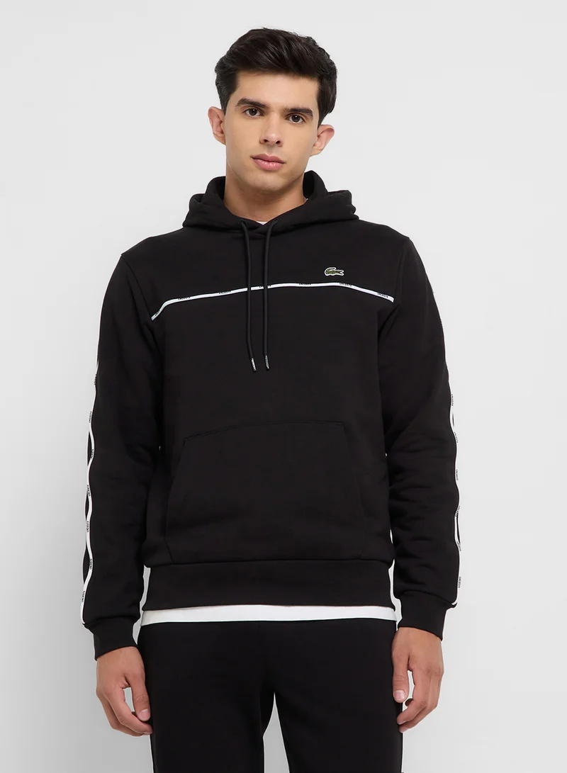LACOSTE Trim Pullover Hoodie
