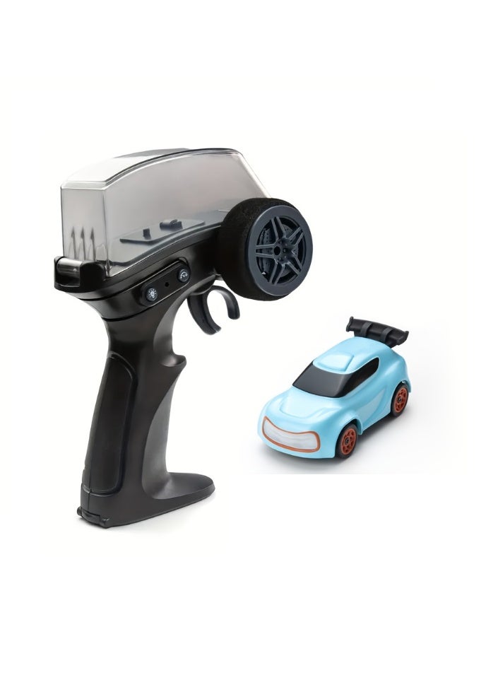 1:64 Scale Anime Mini RC Drift Car | High-Speed Remote Control Car with 2-Speed Gears, Dual Swappable Drift and Racing Tires, LED Light Effects | Powerful Motor for Kids and Adults