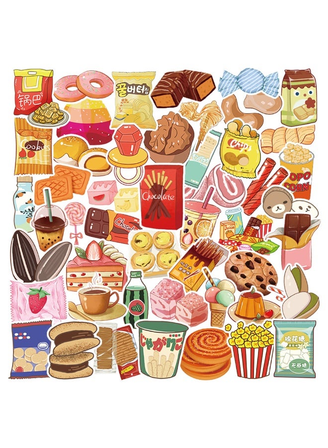 مينغابوب ‎50 لاصقة من الفينيل للطعام والوجبات الخفيفة - زينة ممتعة للابتوب - Image 1