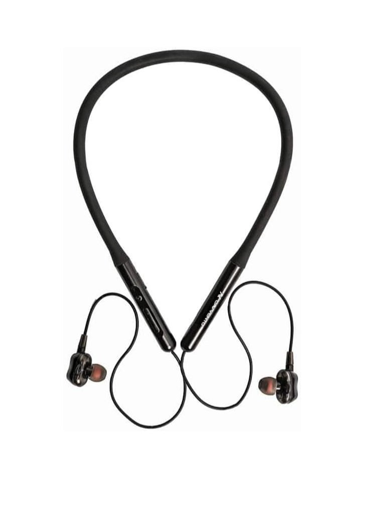 LAVVENTO L'avvento (hp65b) neckband dual drive bluetooth wireless earphones waterproof - black Headphones Headset  - Image 3