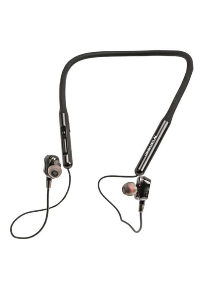 LAVVENTO L'avvento (hp65b) neckband dual drive bluetooth wireless earphones waterproof - black Headphones Headset  - Image 2