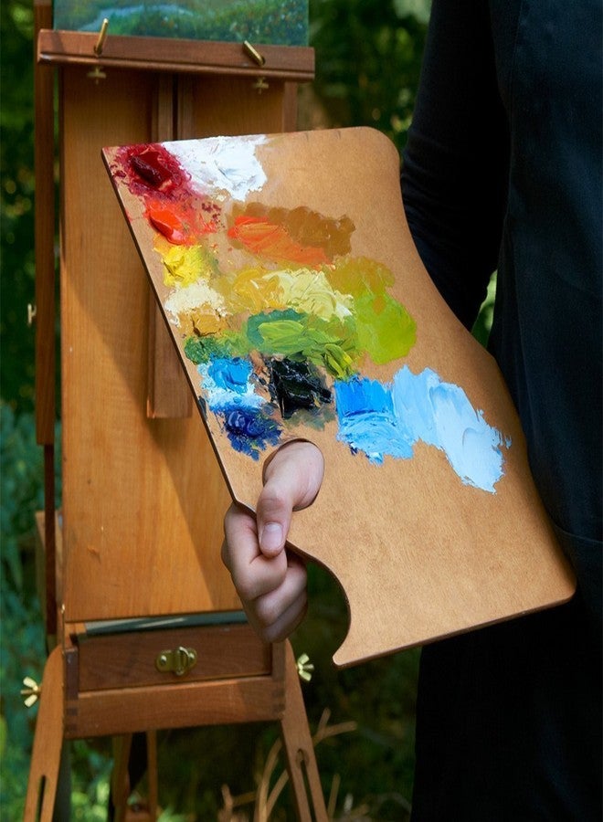 New Wave Highland Hand Held Wood Artist Palette | Natural Stain, Held in Right Hand, Wooden Paint Palette, Artist Palette, Painting Palette, Oil Paint Palette, Wood Paint Pallet - Image 2