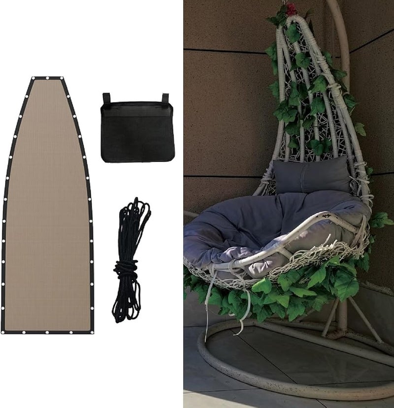 Khaki With Pocket Waterproof Replacement Cloth For Hanging Lounge Chair Hammock - Image 4