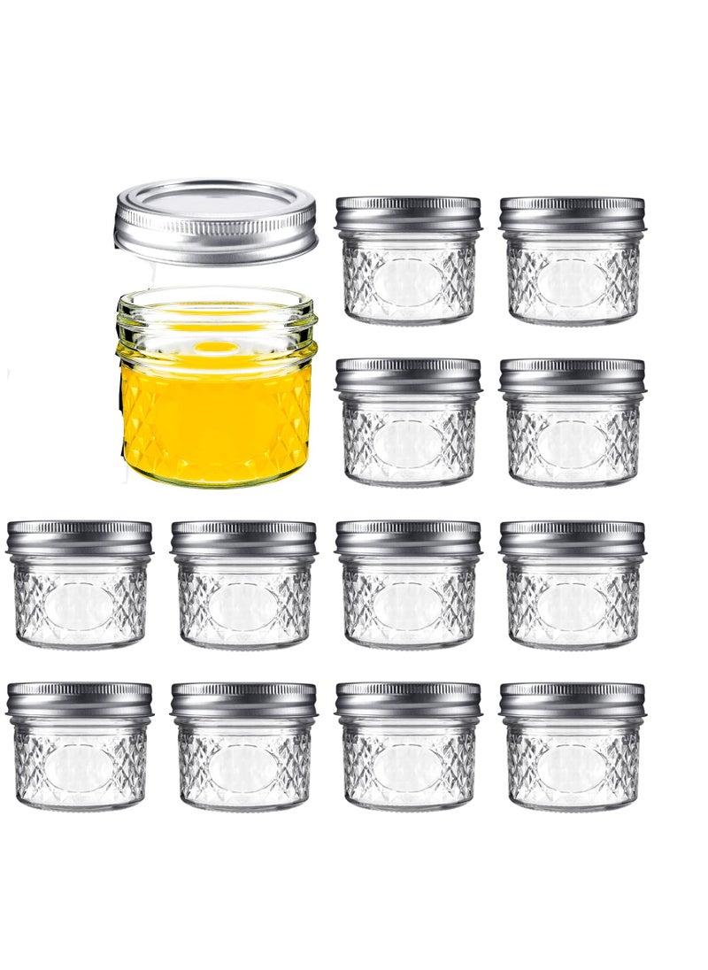 SYOSI - Mini Canning Jars 100Ml With Lids Small Glass Jars Ideal For Food Storage Jam Spice candle honey wedding Favors(12 Pack) - Image 1