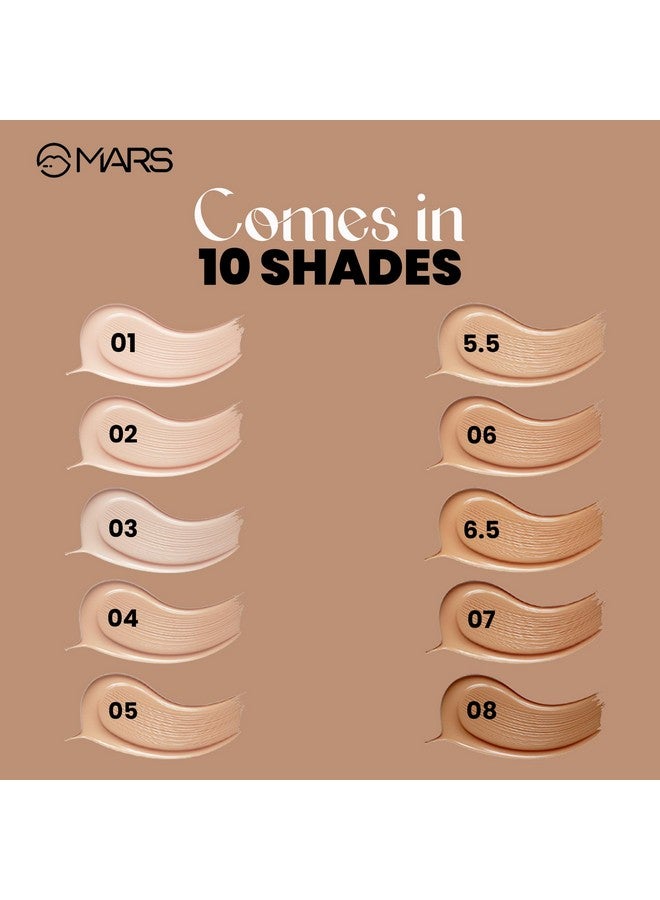 Mars High Coverage Liquid Matte Foundation | Blemish Free & Blendable Foundation For Makeup (40Ml) (Shade-05) - Image 4