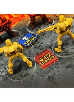 LITKO LITKO Upgrade Tokens | Compatible with Warhammer 10th Edition | Half-Strength | Battle Shocked | Wound | Movement | Modifier | WH40Kv10 (Half Strength/Battle Shocked)  - Image 3